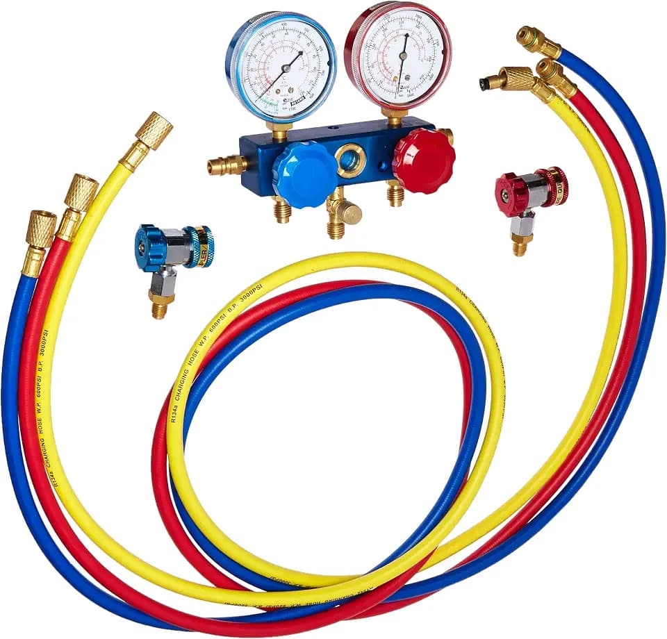 Robinair 49134A R-134a Aluminum Manifold, Hose Set and Service Couplers