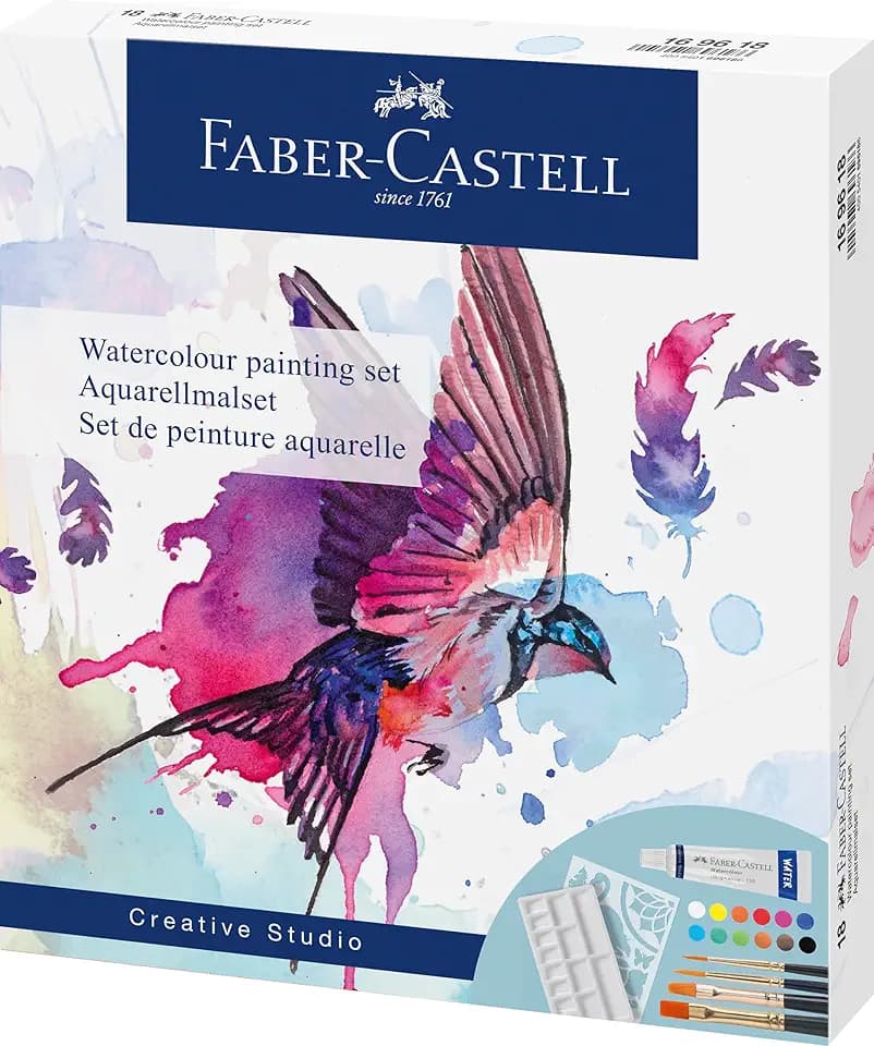 FABER-CASTELL - Aquarellfarben Set Creative Studio, 18-teilig