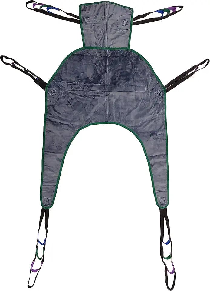 Universal Divided Leg Lift Sling with Headrest (Large) Compatible with Hoyer, Invacare, McKesson, Drive, Lumex, Medline, Joerns and Other Patient Lifts, Solid Fabric Polyester