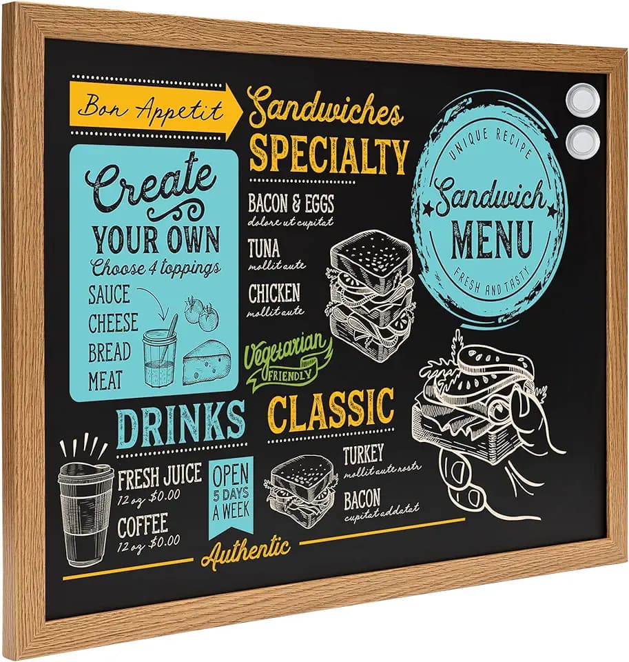 Amazon Basics Tafel, 43 x 58,4 cm, Schwarz