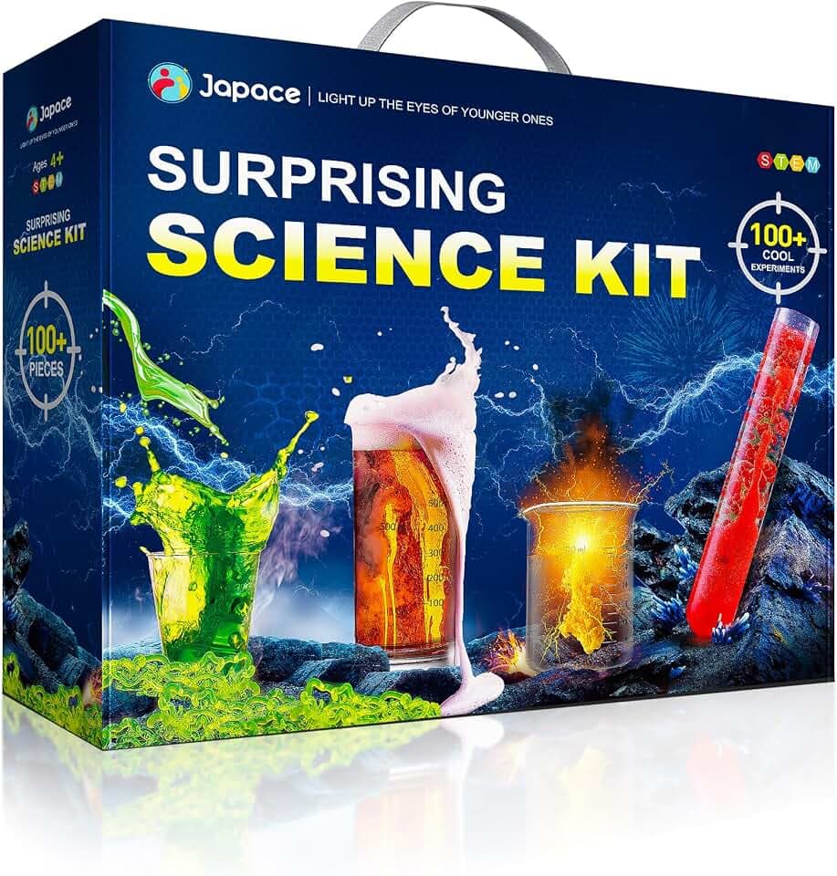 Japace 100+ Experimente für Kinder, Wissenschaft Chemiebaukasten Kit