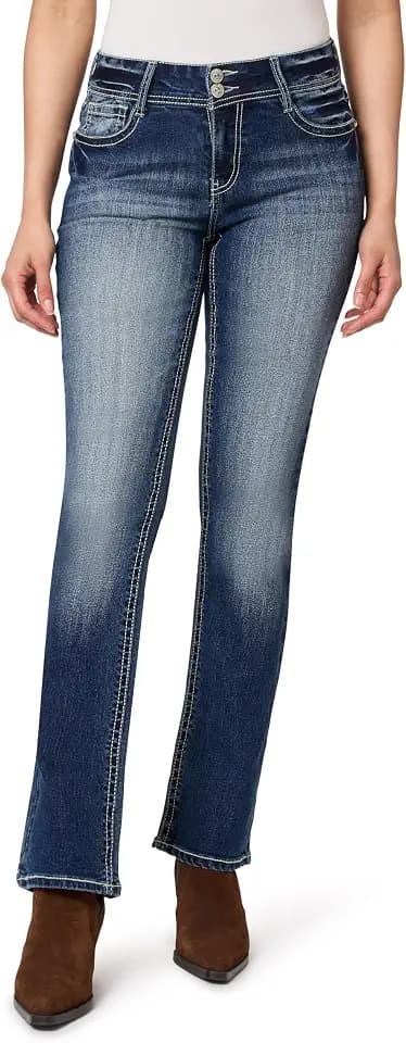 WallFlower Women's Bling Bootcut Jeans, Luscious Curvy Fit
