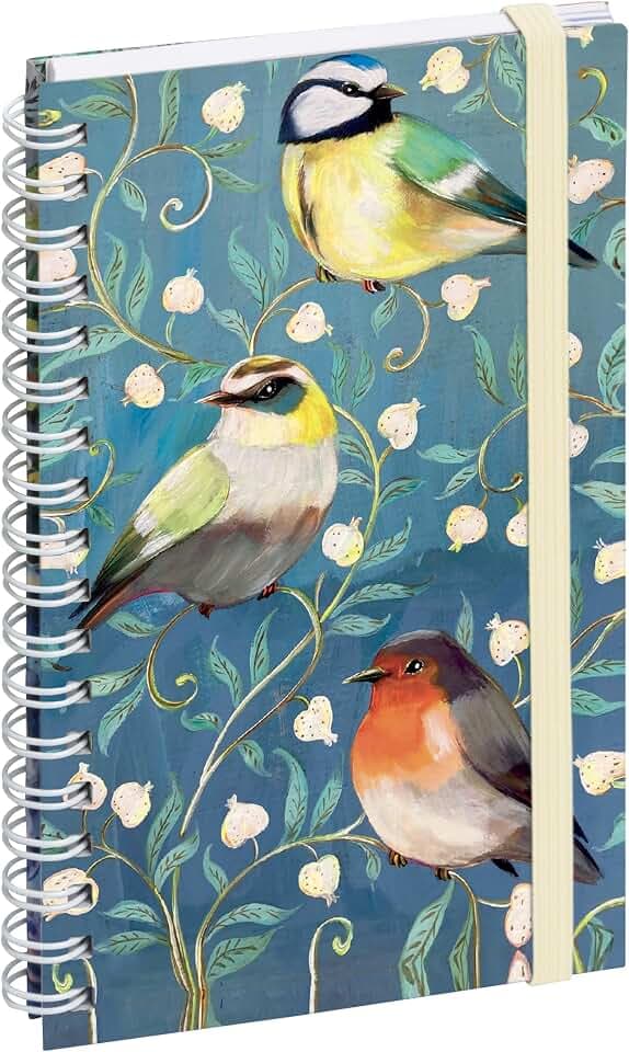 Exacompta Wochenkalender Lady 16S Sophie A, 9 x 16 cm, Janv-Dezember 2026 | Woche auf 2 Seiten, Terminplan pro Stunde, Notizen, weißes Papier von Clairefontaine, eine Farbe pro Quartal, Spiralbindung