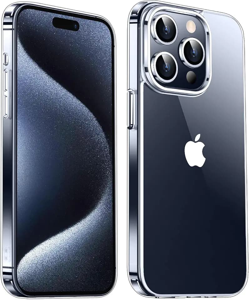 Temdan Designed for iPhone 15 Pro Max Case Clear, [Crystal Clear][Anti-Yellowing][Military-Grade Drop Protection] Slim Shockproof Protective Cover Phone Case for iPhone 15 Pro Max 6.7"
