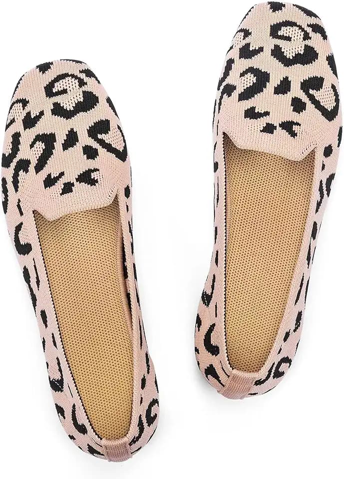 Frank Mully Women's Loafer Flats Square Toe Comfortable Office Work Shoes, Cute Penny Loafer Slip On Walking Driving Shoes