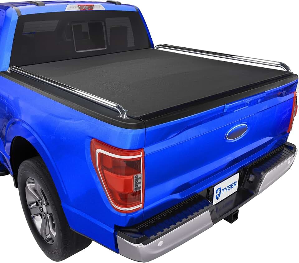 Tyger Auto T2X Low Profile Soft Roll-up in Fabric Truck Bed Tonneau Cover Compatible with 2015-2026 Ford F-150 | Fleetside 5.5' (67") Bed | TG-BCXF3770