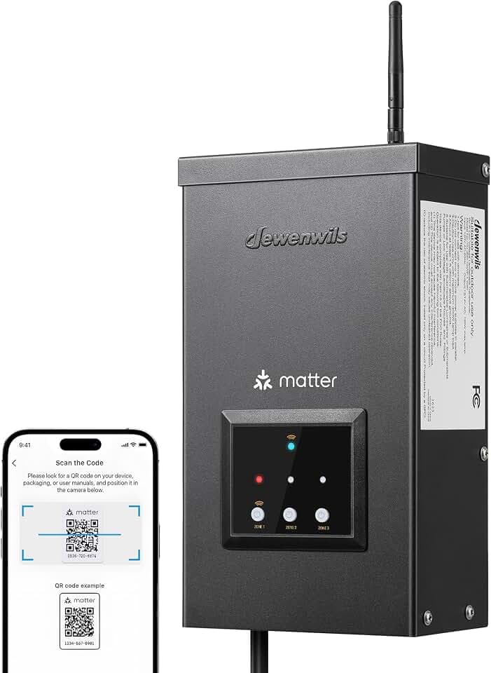 DEWENWILS 300W Matter Landscape Lighting Transformer, 3 Zones