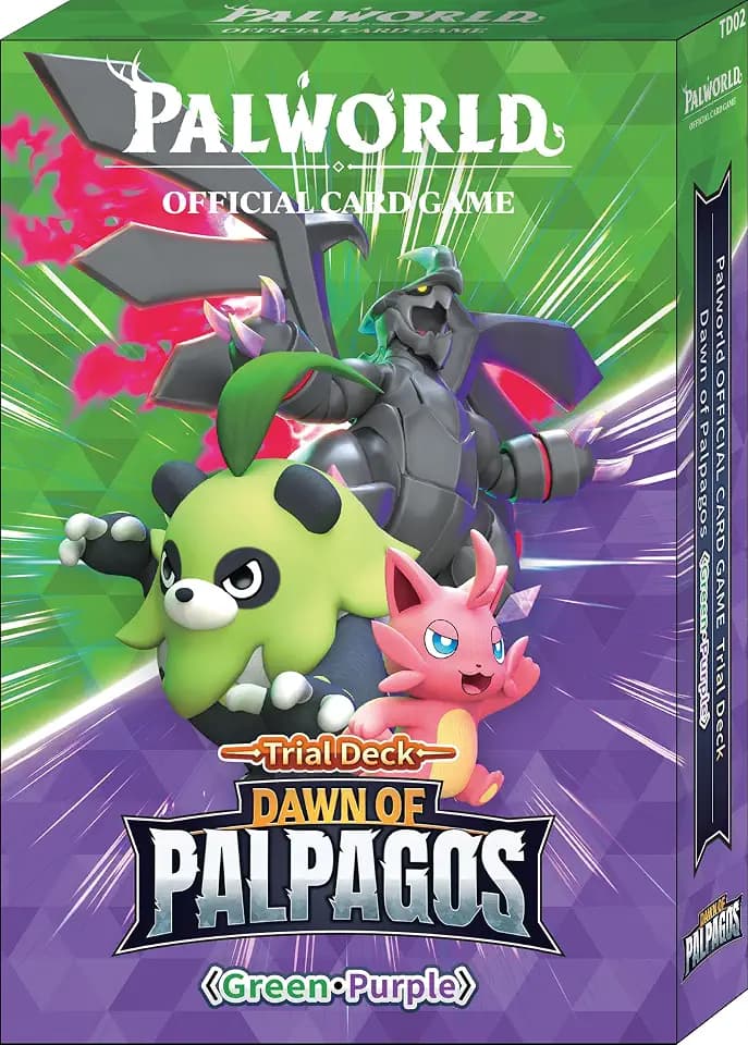 Bushiroad Trial Deck Palworld Official Card Game – ETD02: Dawn of Palpagos – Grün · Violett – Englische Version