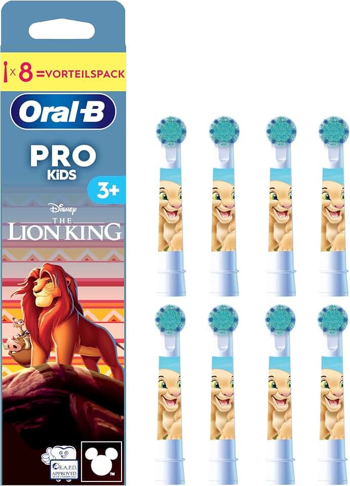 Oral-B Aufsteckbürsten Pro Kids 3+ Disney König der Löwen, Weiß, 8 Stück