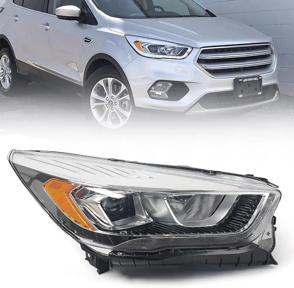 Headlight for Ford Escape 2017-2019 w/LED DRL Right Passenger Side
