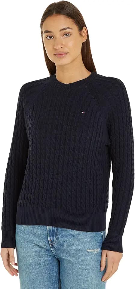 Tommy Hilfiger Damen Pullover Zopfmuster