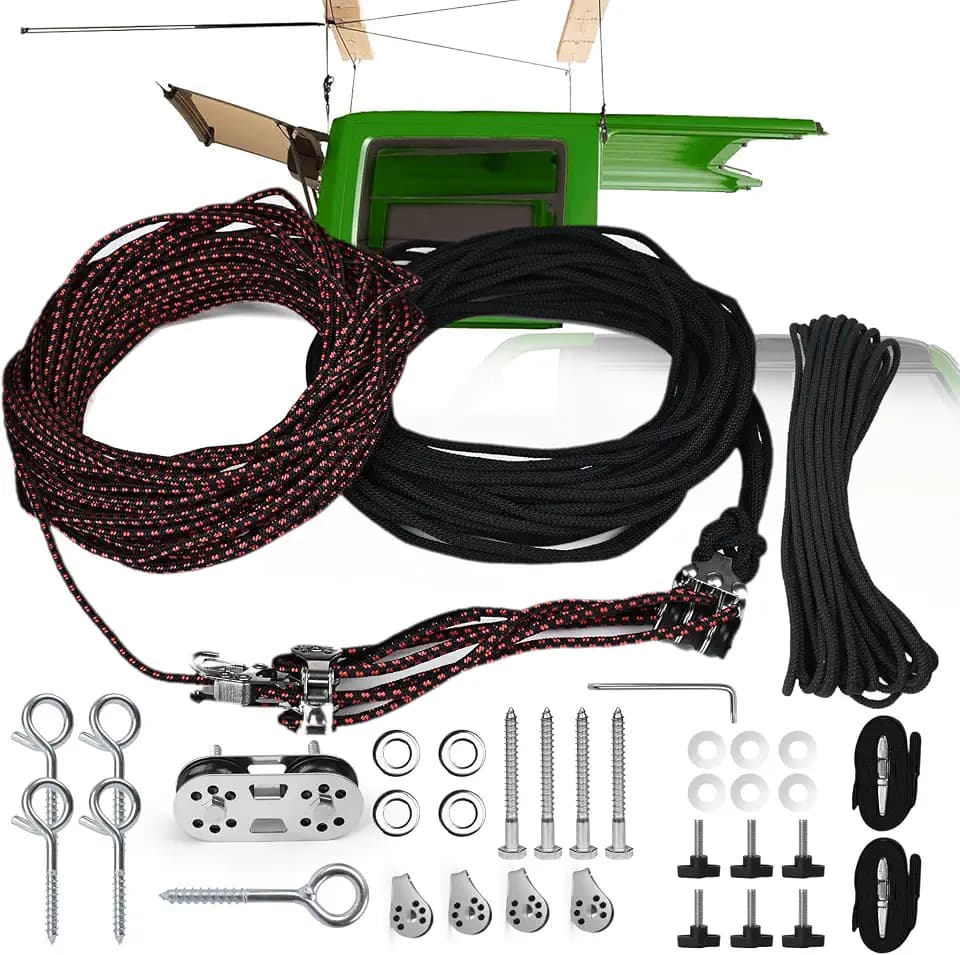 Upgraded Hardtop Removal Lift for Jeep Wrangler,Garage Storage Hoist