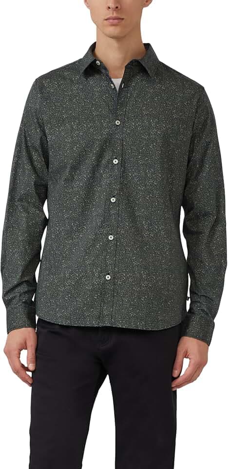 s.Oliver Slim Fit: Hemd aus Baumwollstretch mit All-over-Print