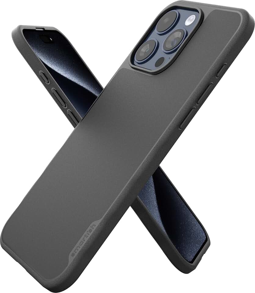 Smartish iPhone 15 Pro Max MagSafe Case, Gripmunk, Slim Grip Case, Black