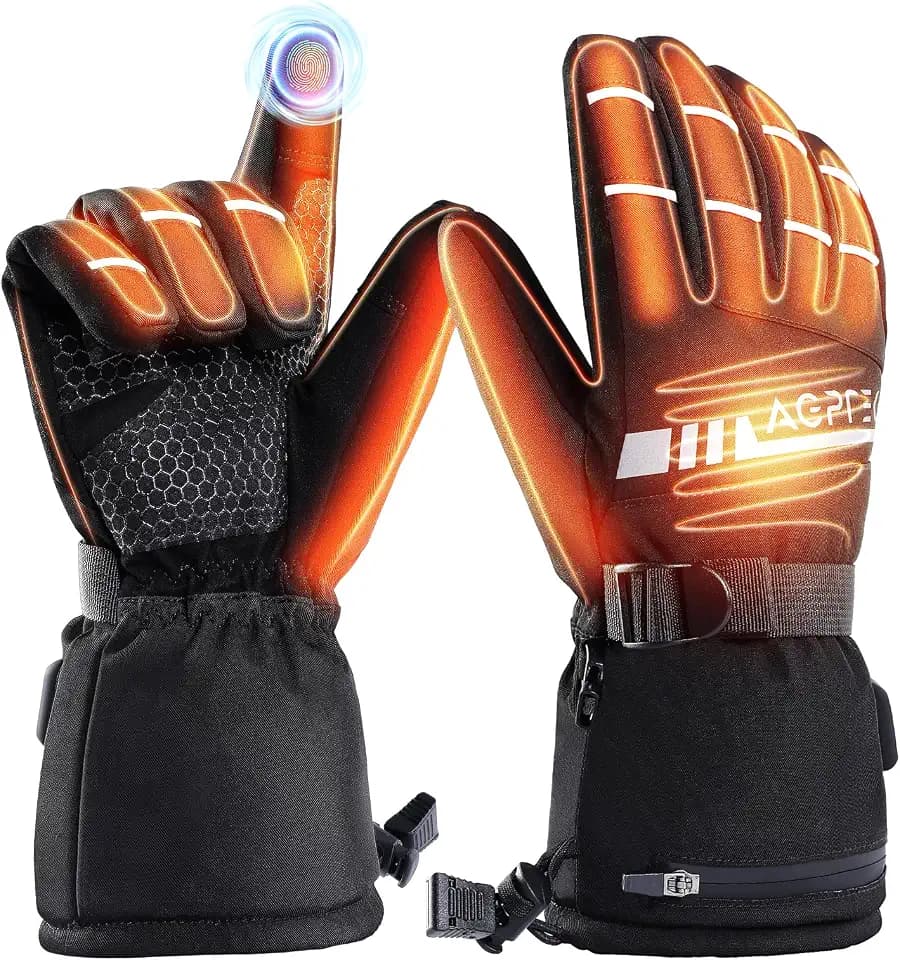 AGPTEK Heated Gloves for Men Women, 7.4V Fast Heat