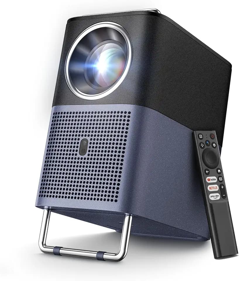 TCL A1s Smart Projector 4K Support, Compatible with Google TV & Netflix, WIFI and Bluetooth, Auto Focus Keystone, Native 1080p, 16W Dolby Audio, Movie Projector for Home Theater with Portable Case