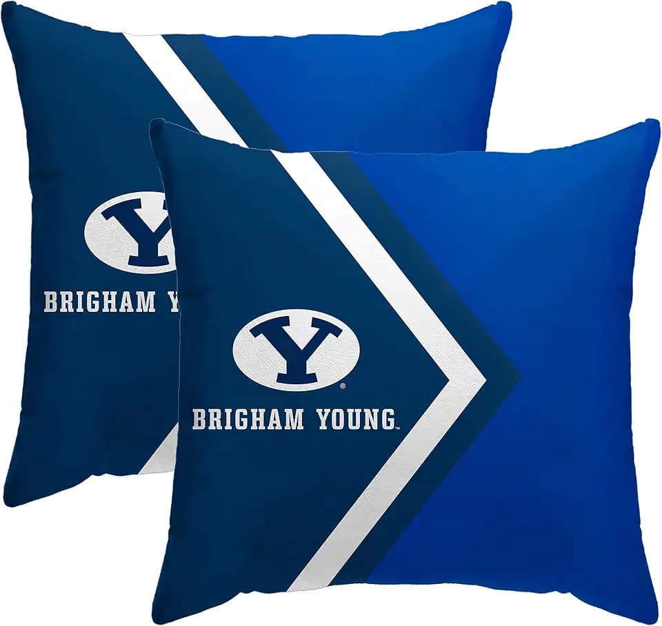 Pegasus Sports Officially Licensed NCAA Side Arrow Poly Span 2 Pack Throw Pillows, 16" x 16"