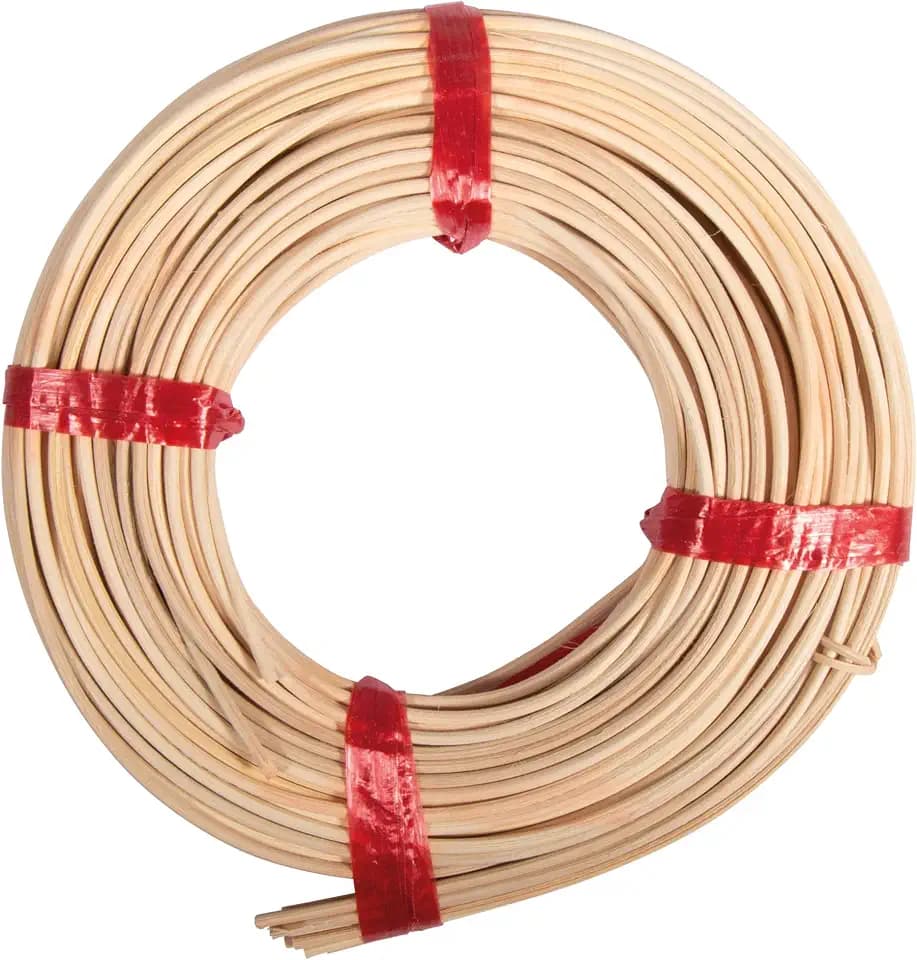 Rayher Hobby 6502800 Peddigrohr, natur, 1A Rotbandqualität, 3 mmø, Nr.8, Rolle 125 g (ca. 35 m), Flechtrohr, Flechtmaterial, Beige