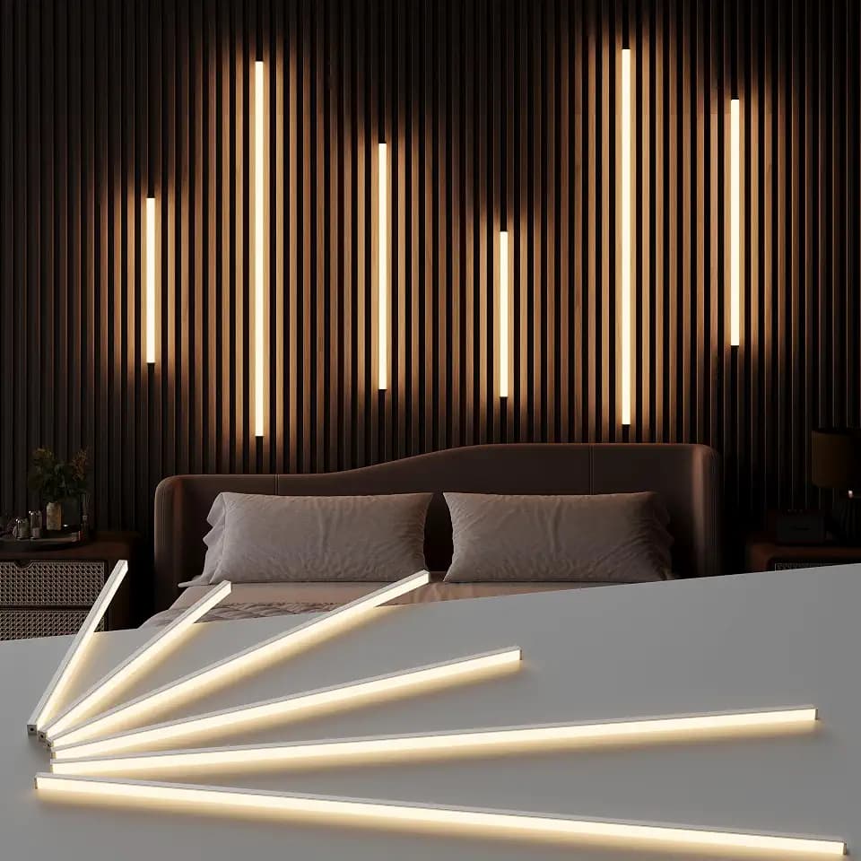 Slat Wall Lights for Wood Panel-6PCS LED Recessed Lighting Kit