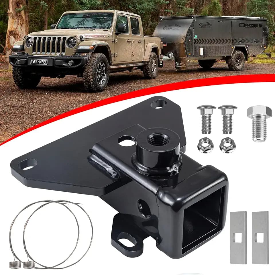 13434 Class 3 Trailer Hitch Receiver for Jeep Gladiator, 2 Inch Tow Hitch Receiver Compatible with JT 2020-2026, Heavy Duty Steel Tow Hitches Receivers for Pickup Truck with Bolts