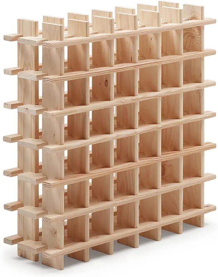 Astigarraga Kit Line Rioja Modulares Weinregal für 36 Flaschen, massives Kiefernholz, 75 x 75 x 22 cm