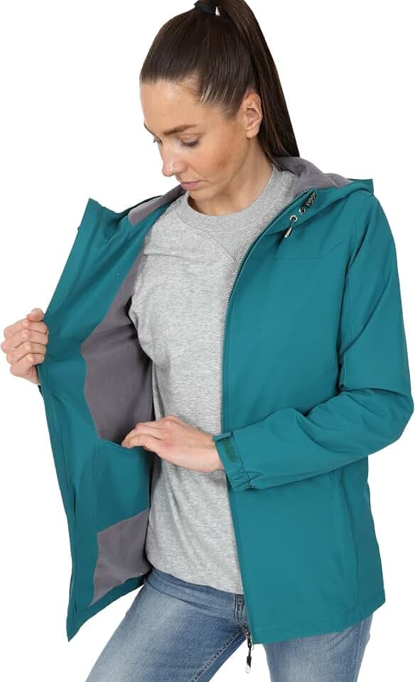 Blu Apparel Wasserdichte Regenjacke mit Kapuze für Damen