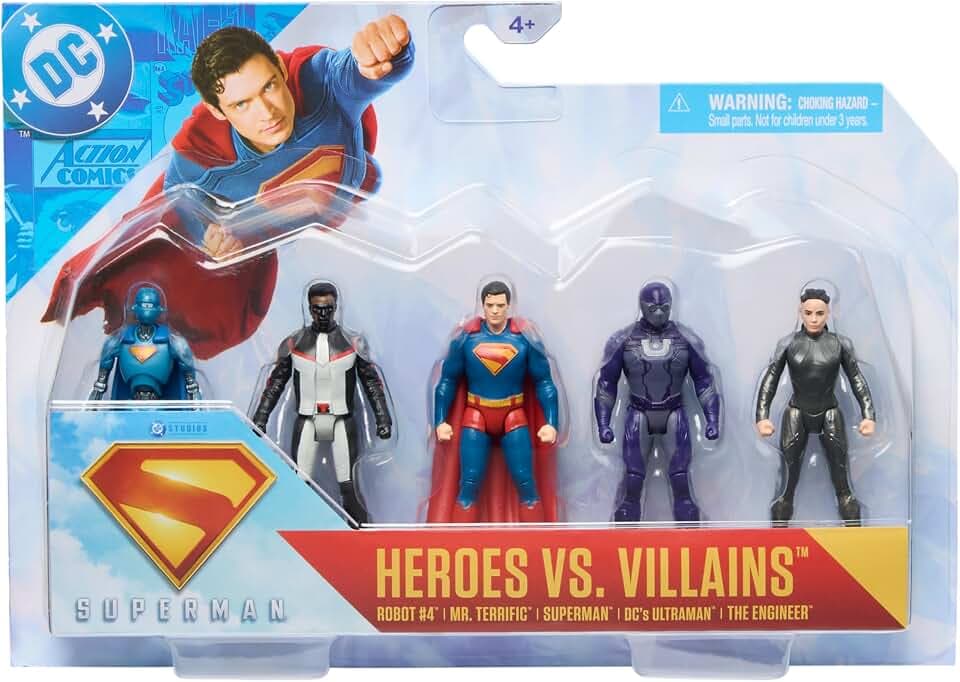 DC Comics Superman - Geschenkset mit 5 Action-Figuren zum Sammeln, 8 cm, Spielzeug für Kinder ab 4 Jahren