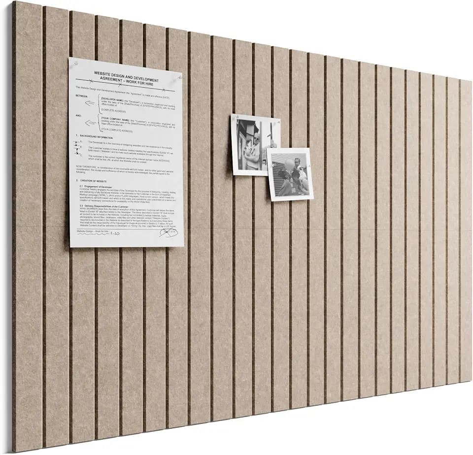Bumusty Große Filz Pinnwand 90 x 60 cm, 6er-Pack, Taupe