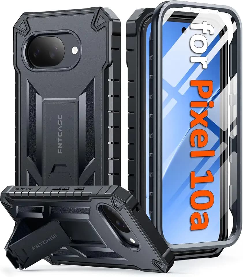 FNTCASE for Google Pixel 10a Phone Case with Built-in Screen Protector