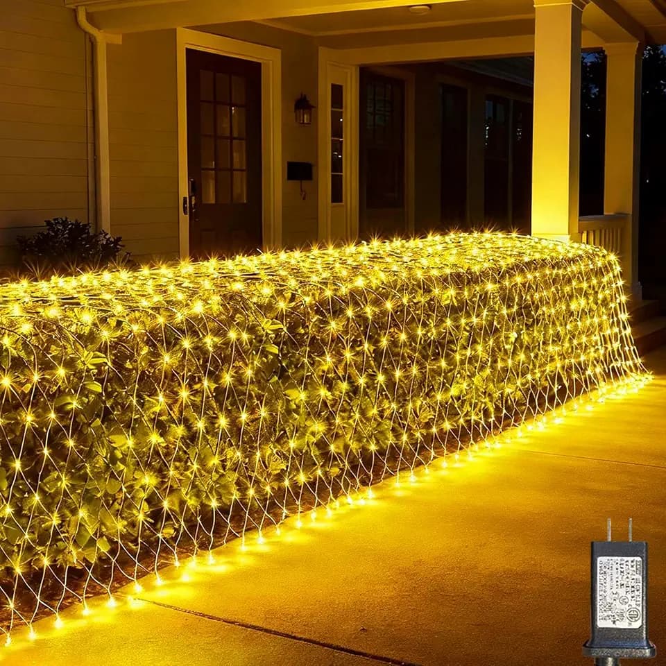 LitHome 14.8FT x 5FT Christmas Net Lights Outdoor Mesh Lights Connectable
