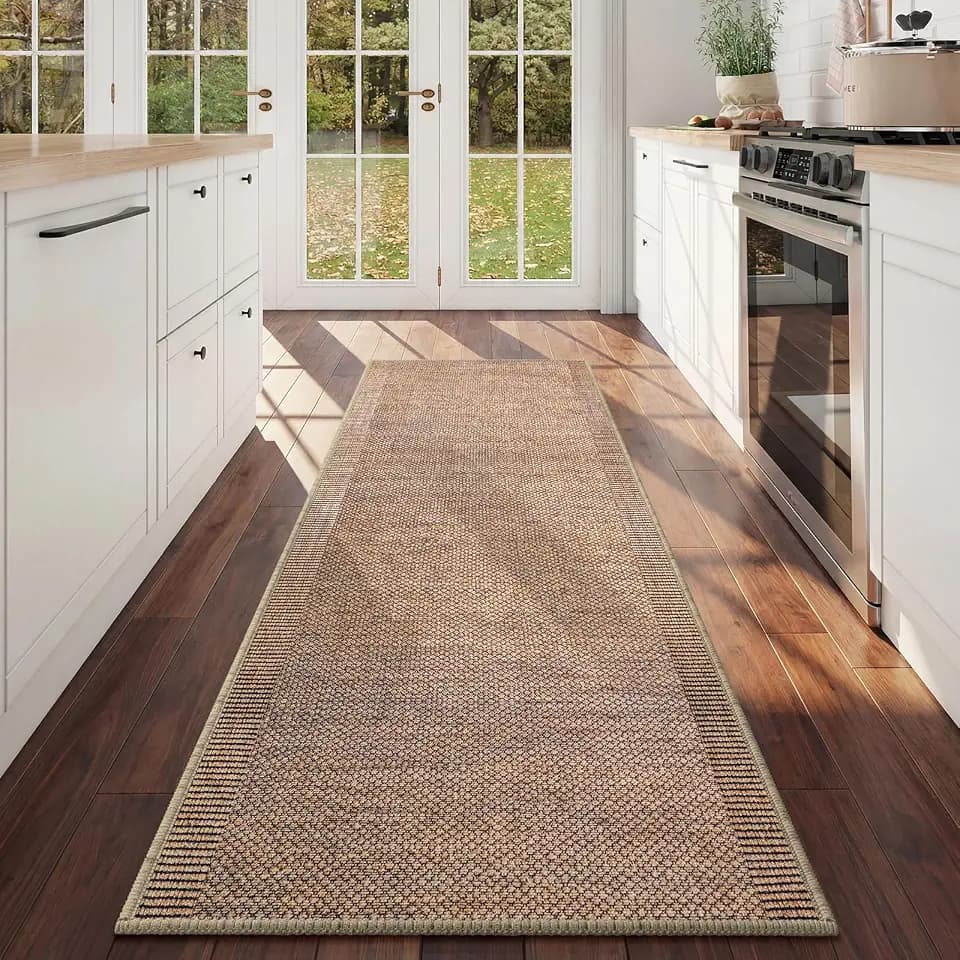 2x5 Kitchen Runner Non Slip Kitchen Rugs Mat, Washable Hallway Runner Rug Soft Long Low Pile Farmhouse Entryway Floor Mat for Bedroom Laundry Living Room Beside Rug