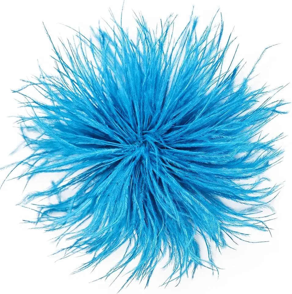 THARAHT Feather Flower Brooch Pin 150mm Elegant Floral Lapel Pin for Women Men Suit Dress Shawl Accessory for Wedding Party Banquet Dance Banquet Fashion Jewelry Clothes Accessories