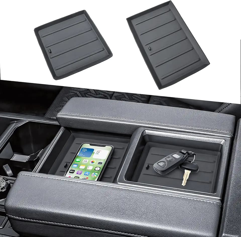 Center Console Rubber Liner for 2022-2025 2026 Toyota Tundra Accessories