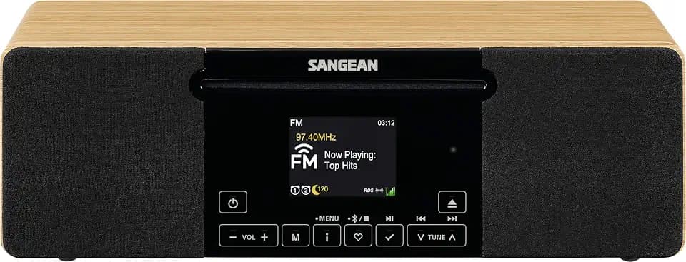 Sangean WR-60 AM/FM-RBDS/CD/AUX/Bluetooth Wooden Cabinet Radio