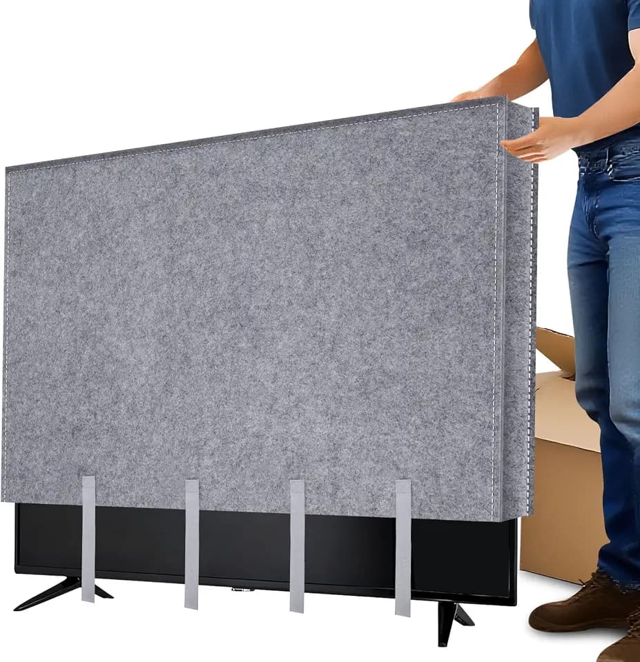 TV Moving Dust Cover 75 Inch, Anti-Scratch Felt for 71"-75" Flat Screen TV