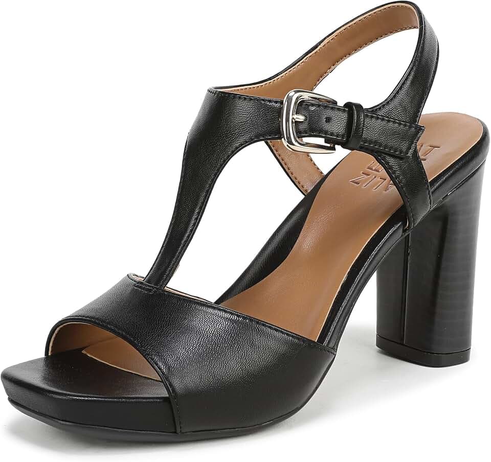 Naturalizer Women's Marlowe Platform T-Strap Heeled Sandals