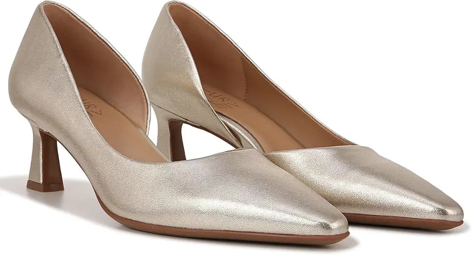Naturalizer Dalary Damen-Pumps, Slingback-Pumps, Champagner-Metallic-Leder, 40 EU