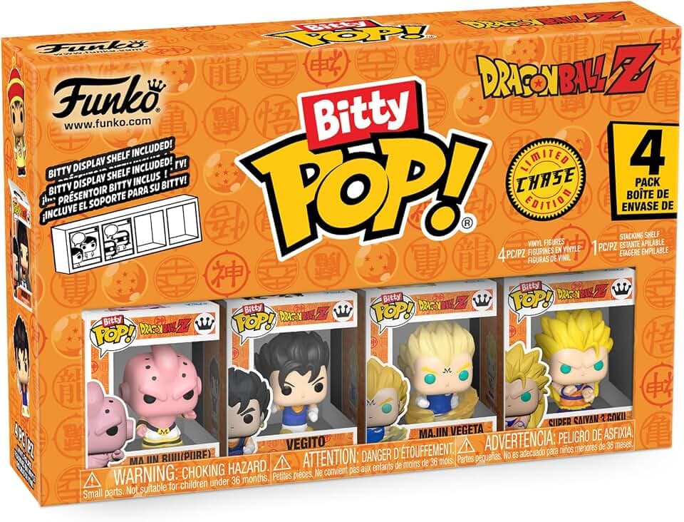 Funko Bitty POP! 4 Pack - Dragon Ball Z - Gohan, Raditz, Piccolo und eine Überraschungs-Mini-Figur - 0.9 Inch (2.2 Cm) - Dragon Ball Z Sammlerstück Stapelbares Display-Regal Inklusive