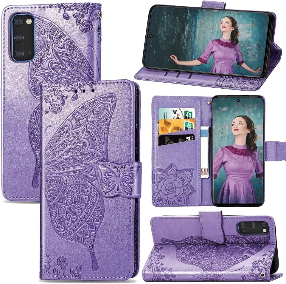 Roar Handyhülle für Samsung Galaxy S20 Hülle Flip Case Lila