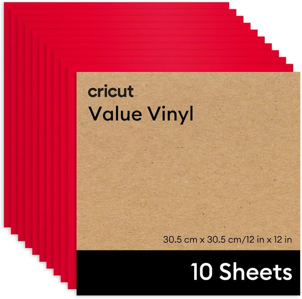 Cricut® Value Permanent Vinyl, Red - 12 in x 12 (10 ct)
