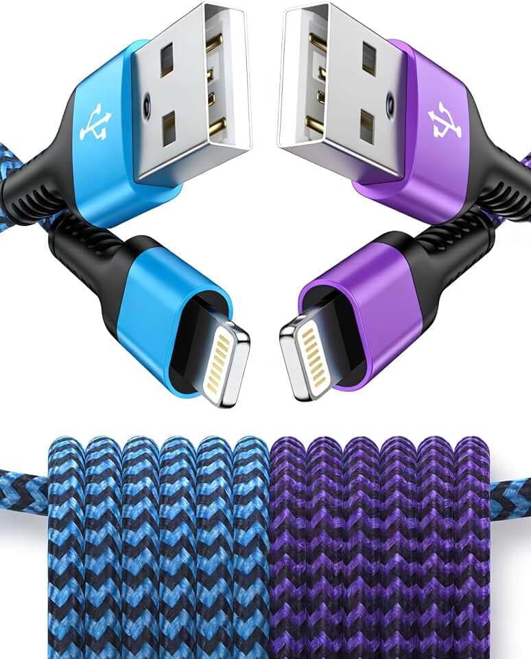 USB to Lightning Cable 10ft for iPhone 14 13 12 11 Pro Max XS XR X 8 7 iPad