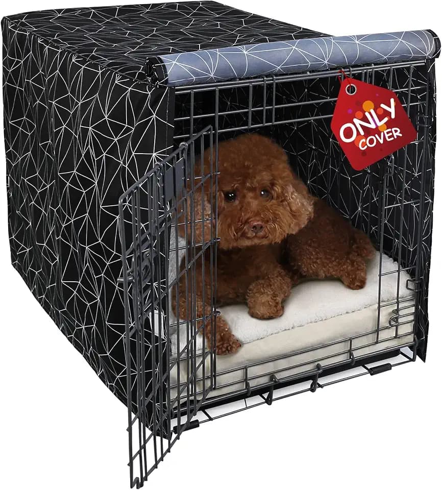Explore Land Pattern Dog Crate Cover, 48 Inches (Brief Polygonal)