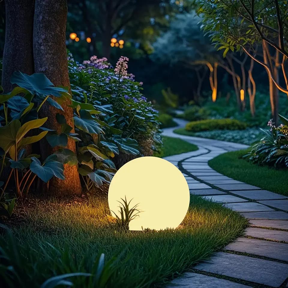 shumi Solar Globe Lights Outdoor, 8-Inch Solar Ball Lights for Outside