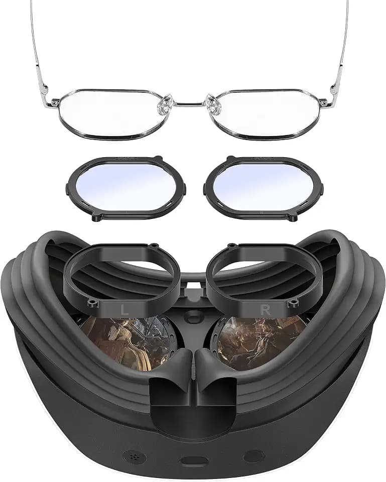 DEVASO Glasses Spacer Protector for PSVR2, Blue Light Blocking Glasses Compatible with Playstation VR2, Anti-Scratch Ring Adapter Prevent Eyeglass Glasses from Scratching for PS VR2 (1 Pair)