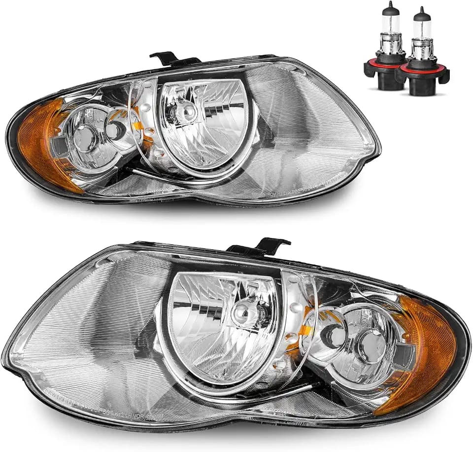 Headlights Halogen for 2005-2007 Chrysler Town & Country