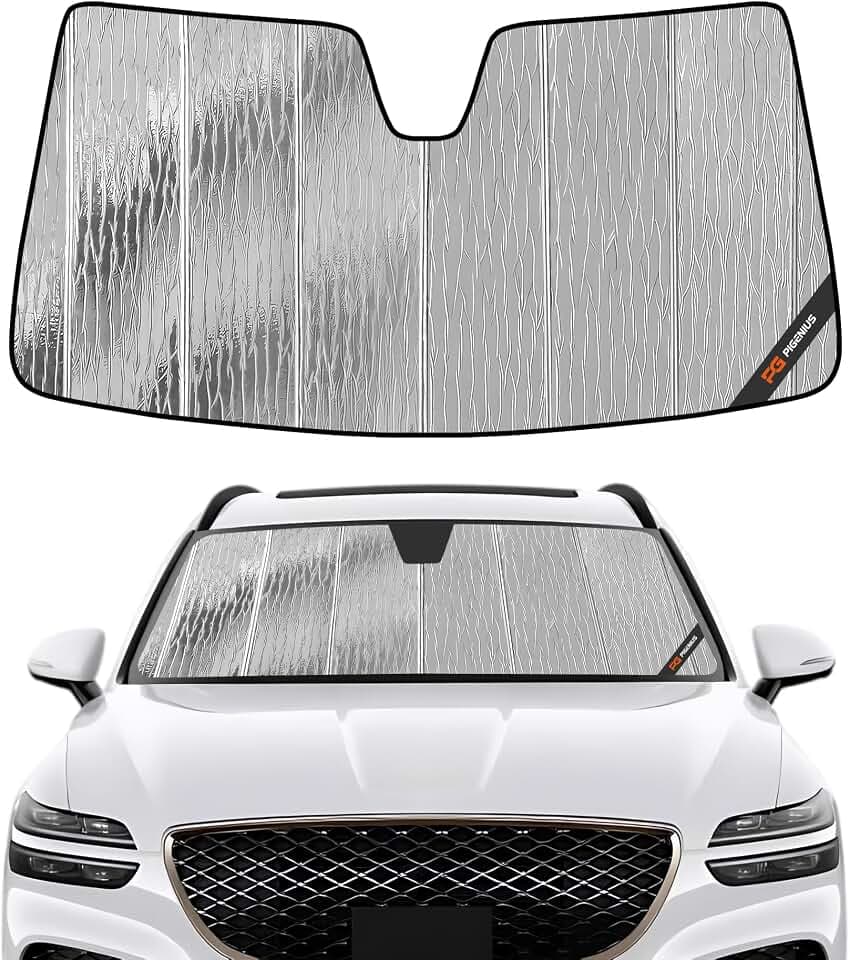 Pigenius Windshield Sun Shade for Genesis GV70 2022-2026, Electrified GV70 2023-2026 Front Window Sunshade - AstraGuard