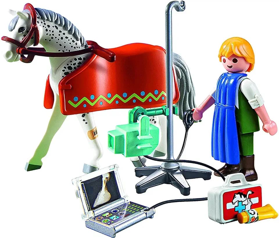 PLAYMOBIL Caballo Con Tecnico De Rayos X
