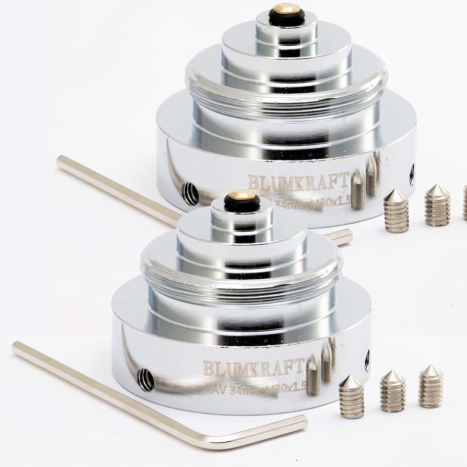 2 x Heizkörperadapter kompatibel mit Danfoss RAV 34 mm auf M30 x 1,5 für Thermostat/Thermostatkopf M30 x 1,5 Männlich