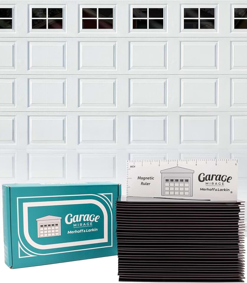 Magnetic Garage Door Windows | 2 Car Garage | Black Window Decal | Faux Kit