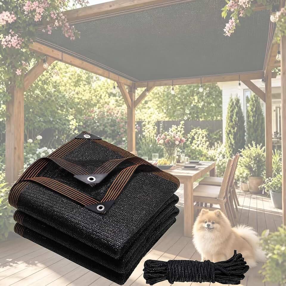90% Black Shade Cloth Plants Cover Sun Shades Outdoor patio12 x 20 FT UV